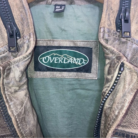 Brown Lamb Leather Zipper Jacket by Overland - Picture 10 of 16